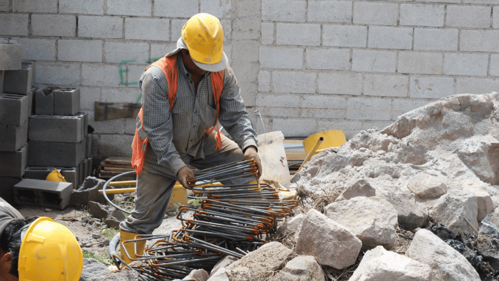 a person in construction site