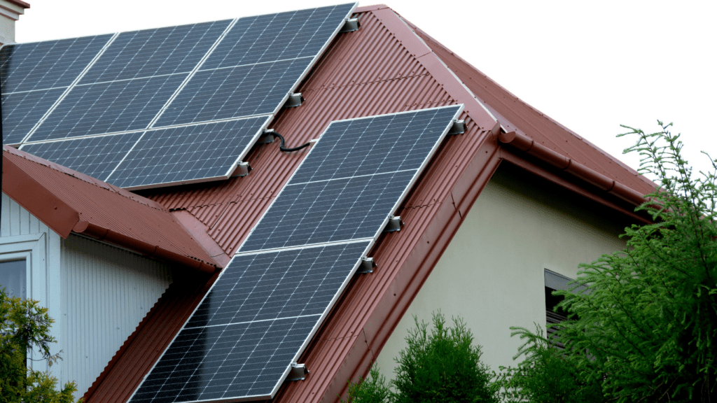 a house with solar panel