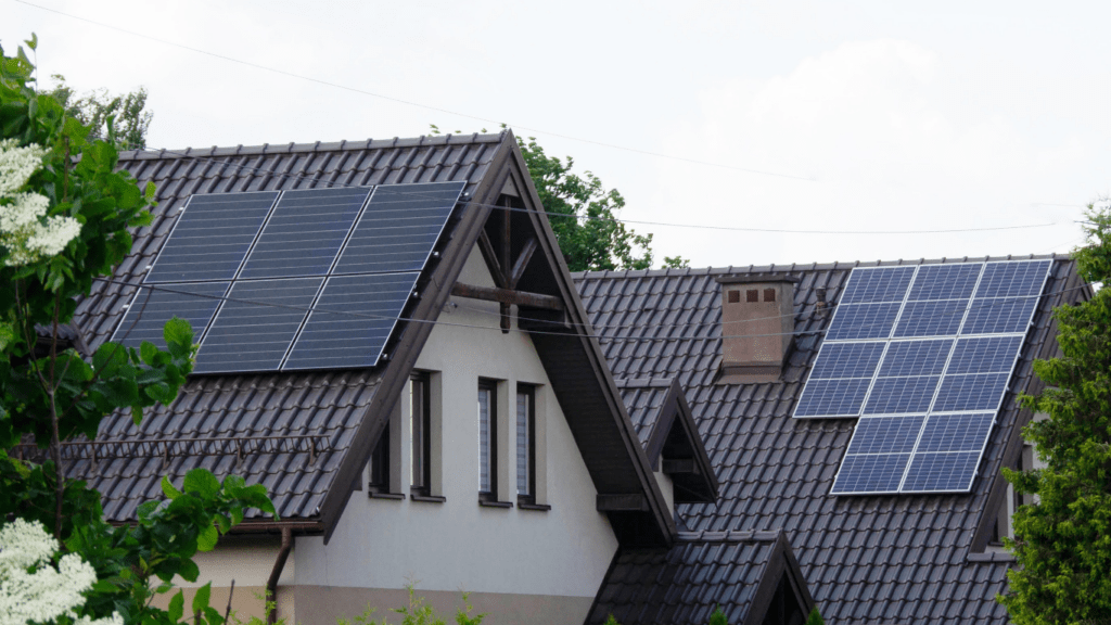 a house with solar panel