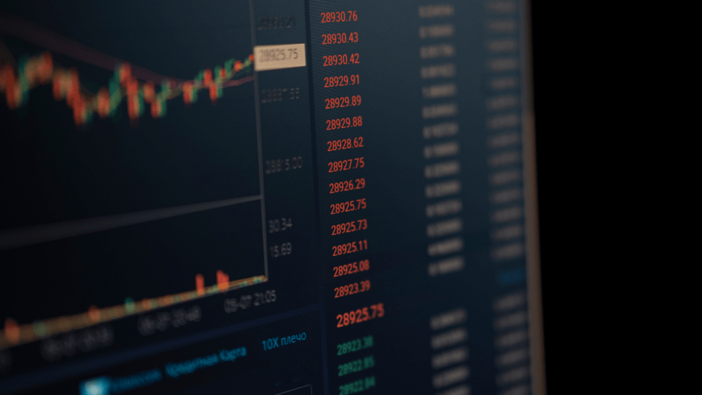 an image of the stock market on a computer screen