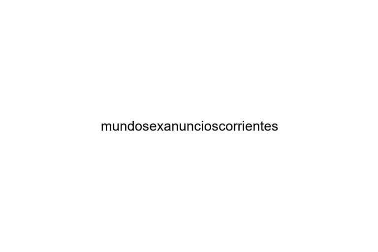 mundosexanuncioscorrientes