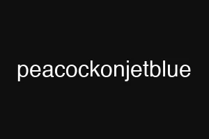 peacockonjetblue